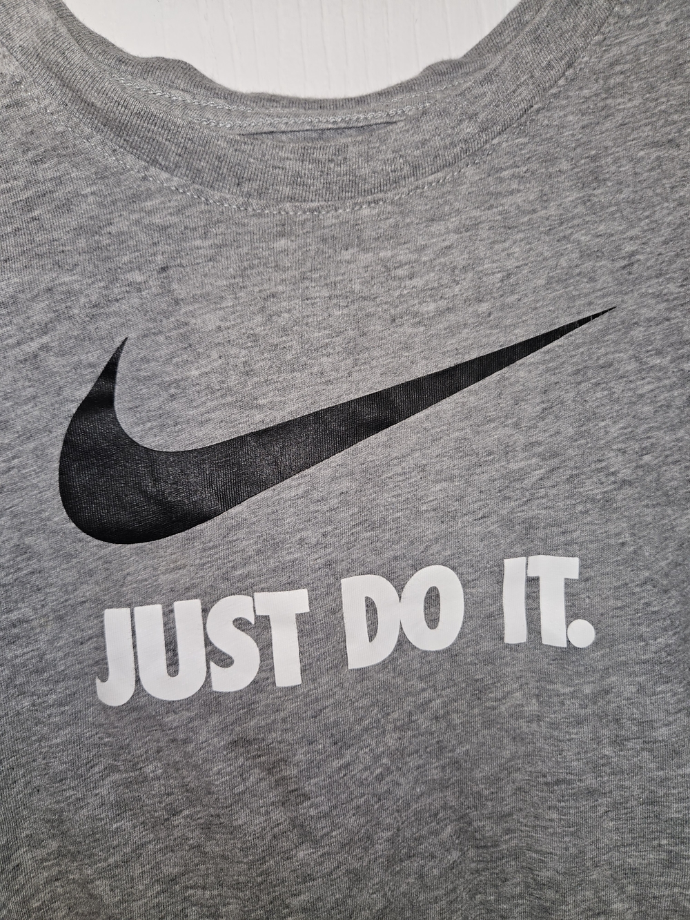 Nike Kids' Gray 'Just Do It.' Short Sleeve Tee - Picture 2 of 3